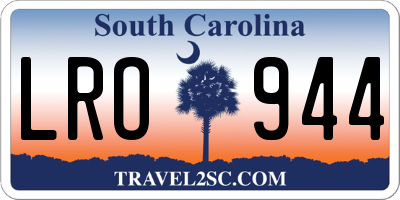 SC license plate LRO944