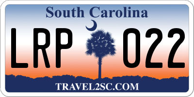 SC license plate LRP022