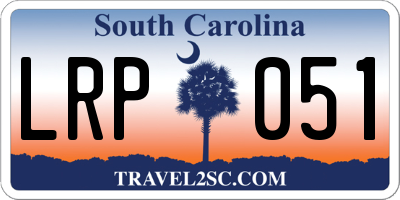SC license plate LRP051