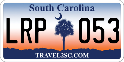 SC license plate LRP053