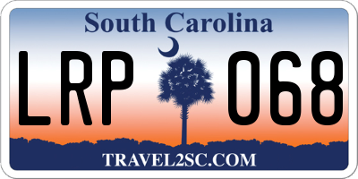 SC license plate LRP068