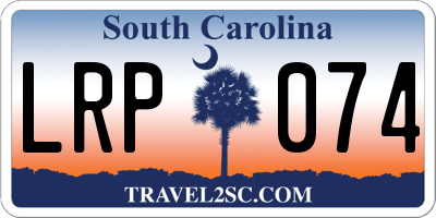 SC license plate LRP074