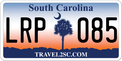 SC license plate LRP085