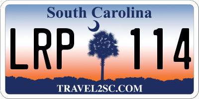 SC license plate LRP114