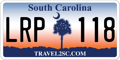 SC license plate LRP118