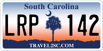 SC license plate LRP142
