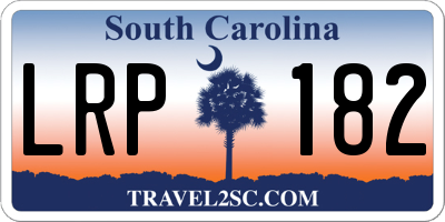 SC license plate LRP182