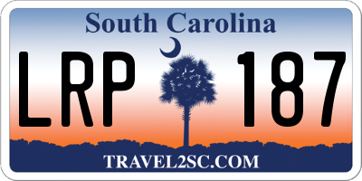 SC license plate LRP187