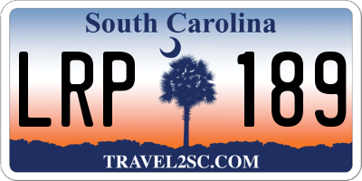 SC license plate LRP189