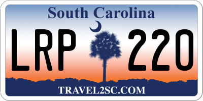 SC license plate LRP220