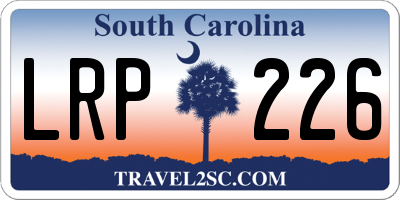 SC license plate LRP226