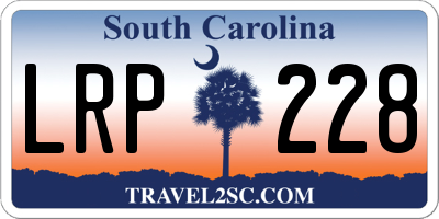 SC license plate LRP228