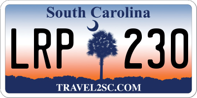 SC license plate LRP230