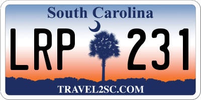 SC license plate LRP231