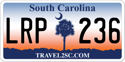 SC license plate LRP236