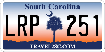 SC license plate LRP251