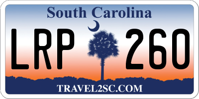 SC license plate LRP260