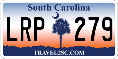 SC license plate LRP279