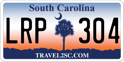 SC license plate LRP304