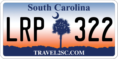 SC license plate LRP322