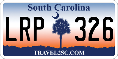SC license plate LRP326