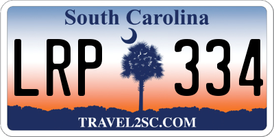 SC license plate LRP334