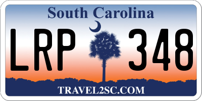 SC license plate LRP348