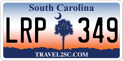 SC license plate LRP349