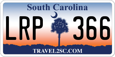 SC license plate LRP366