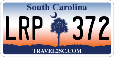 SC license plate LRP372