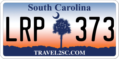 SC license plate LRP373