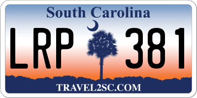 SC license plate LRP381