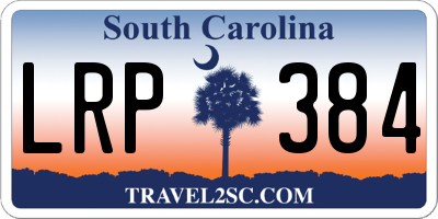 SC license plate LRP384