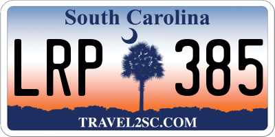 SC license plate LRP385