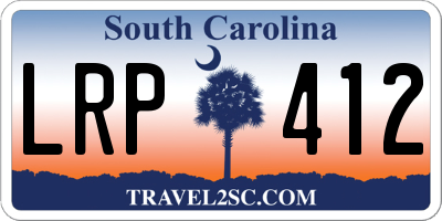 SC license plate LRP412