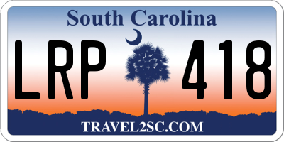 SC license plate LRP418