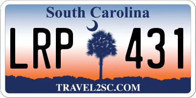 SC license plate LRP431