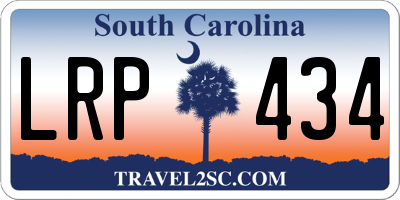 SC license plate LRP434