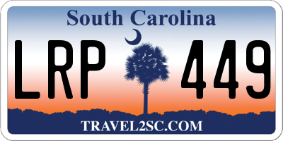 SC license plate LRP449