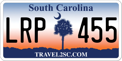 SC license plate LRP455