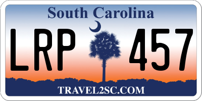 SC license plate LRP457