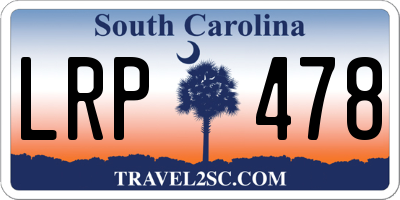 SC license plate LRP478