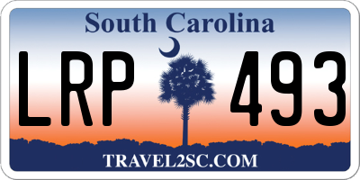 SC license plate LRP493