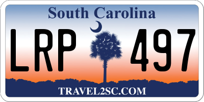 SC license plate LRP497
