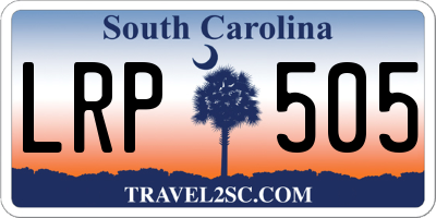 SC license plate LRP505