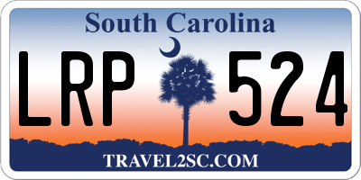 SC license plate LRP524
