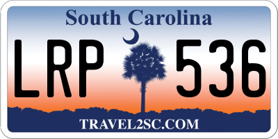 SC license plate LRP536