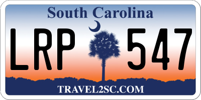 SC license plate LRP547