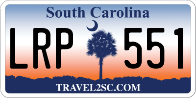 SC license plate LRP551