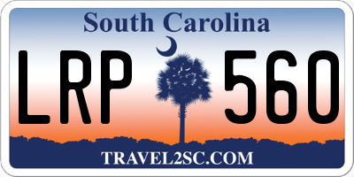 SC license plate LRP560